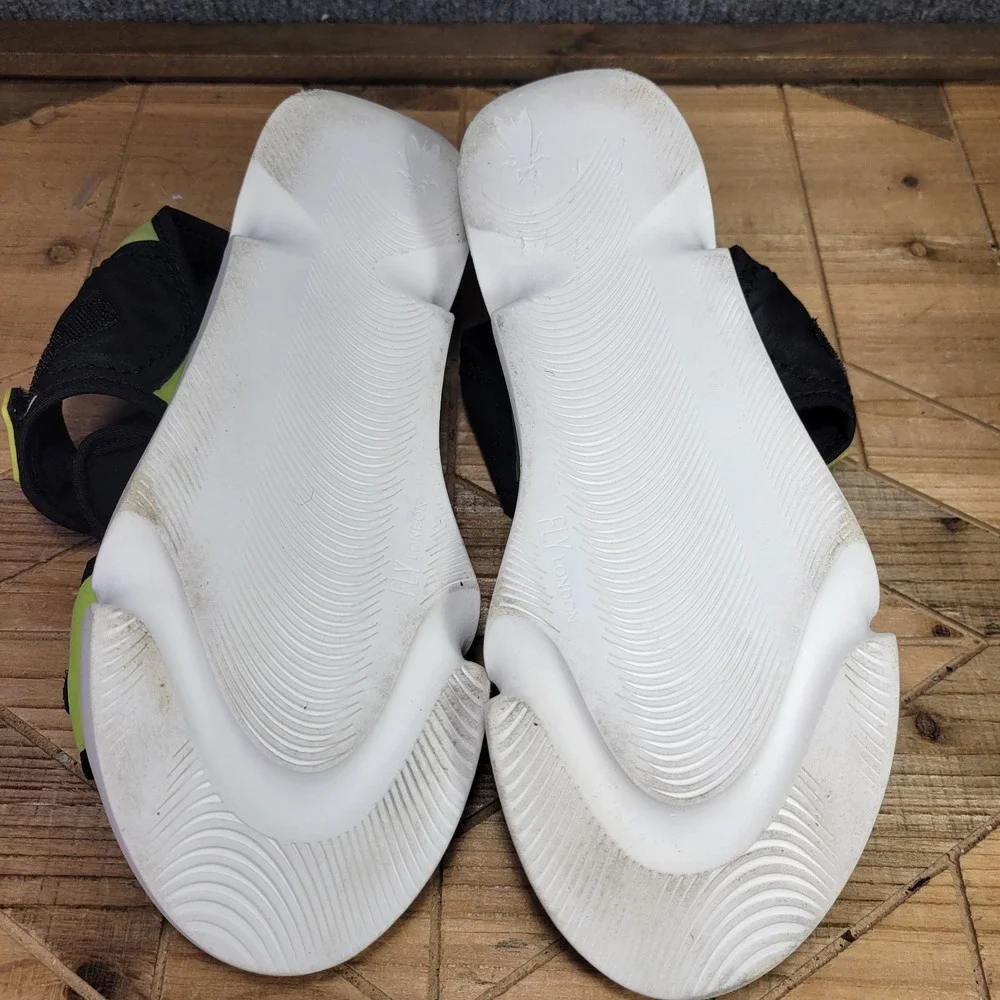 New Fly London Sigo Black Pistachio Wedge Platform Sandals‎ 41 10 - 10.5
